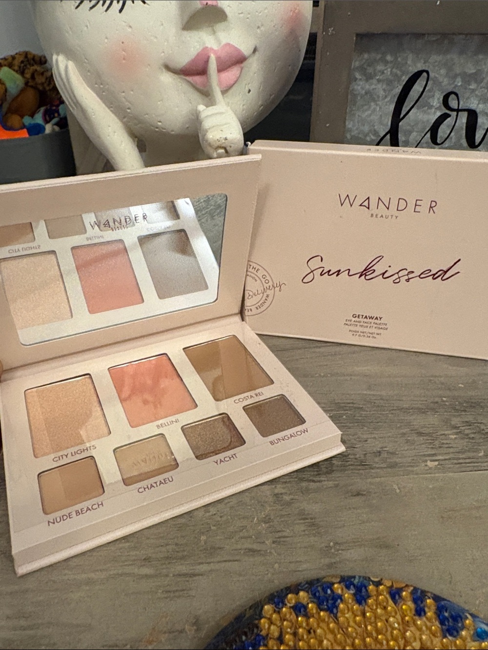 💋WANDER BEAUTY: Sun-kissed Palette - eyeshadow&cheeks- shimmering neutral colors